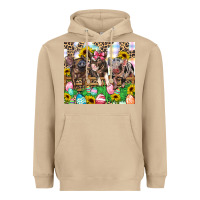 Mushroom easter farm animals Happy Easter Day Heavyweight Hoodie - CowGirlArtShop