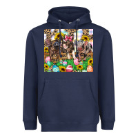 Navy easter farm animals Happy Easter Day Heavyweight Hoodie - CowGirlArtShop