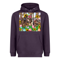 Plum easter farm animals Happy Easter Day Heavyweight Hoodie - CowGirlArtShop