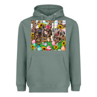 Sage easter farm animals Happy Easter Day Heavyweight Hoodie - CowGirlArtShop
