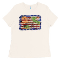 Bone American flag halloween background Ladies Tee - JahusDesignShop