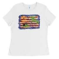 White American flag halloween background Ladies Tee - JahusDesignShop
