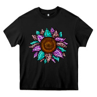 Black sunflower leopard color Heavy Core Tee - JahusDesignShop