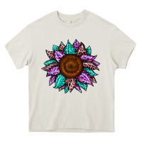 Cream sunflower leopard color Heavy Core Tee - JahusDesignShop