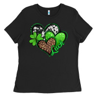 Black St. Patrick's Day hearts Ladies Tee - Jasminsmagicworld