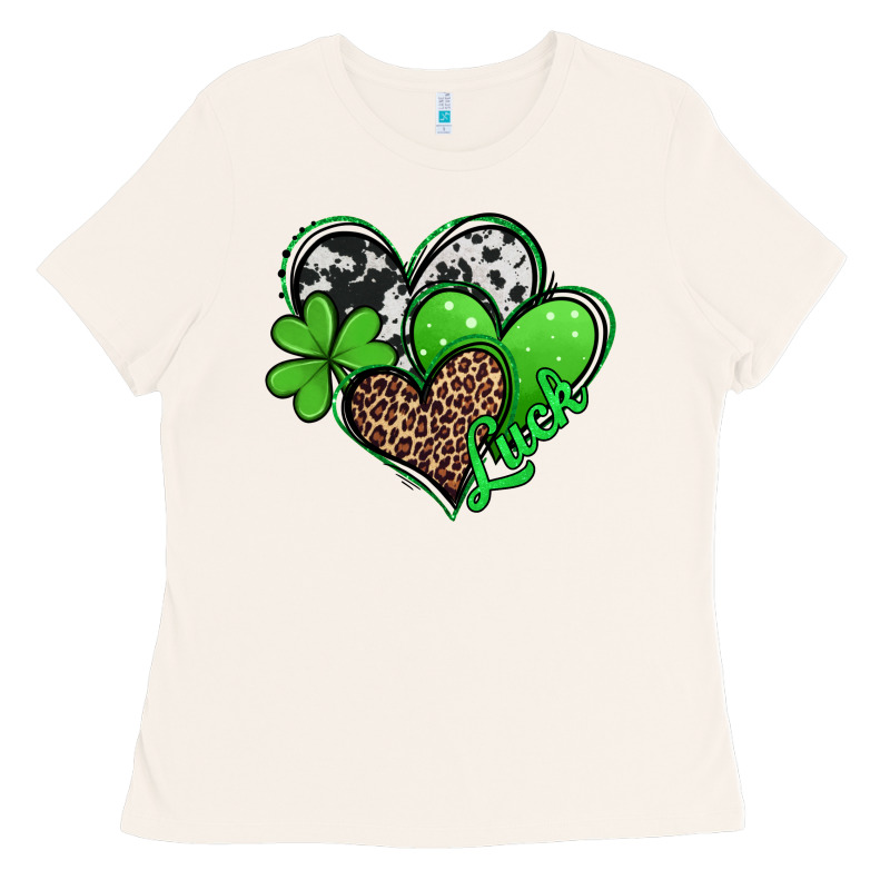 St. Patrick's Day Hearts Ladies Tee by Jasminsmagicworld | Teevron
