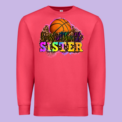 Basketball Sister Premium Sweatshirt Designed By Oliviacreatesart