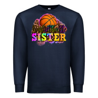 Navy basketball sister Premium Sweatshirt - OliviaCreatesArt