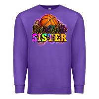 Purple basketball sister Premium Sweatshirt - OliviaCreatesArt