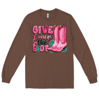 Chestnut give cancer the boot Long Sleeve Tee - LillyAllenDesigns