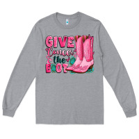 Heather Grey give cancer the boot Long Sleeve Tee - LillyAllenDesigns