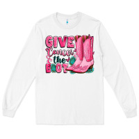 White give cancer the boot Long Sleeve Tee - LillyAllenDesigns