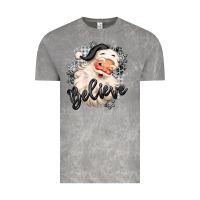Cloud Rock believe buffalo plaid white christmas santa claus Vintage Tee - MaliasSmallBusiness