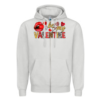 Dove Grey Be my valentine Valentine's Day Zipper Hoodie - HowdyJamesFarm