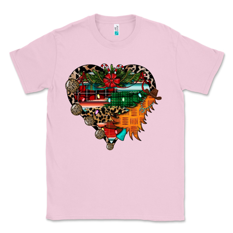 Festive Western Christmas Heart Classic Tee by CowhideDigitalArt | Teevron