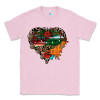 Bubblegum Pink festive western christmas heart Classic Tee - CowhideDigitalArt