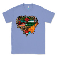 Colony Blue festive western christmas heart Classic Tee - CowhideDigitalArt