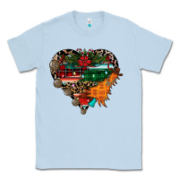 Dusty Blue festive western christmas heart Classic Tee - CowhideDigitalArt