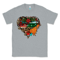 Heather Grey festive western christmas heart Classic Tee - CowhideDigitalArt