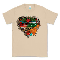 Mushroom festive western christmas heart Classic Tee - CowhideDigitalArt