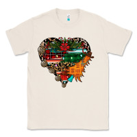 Natural festive western christmas heart Classic Tee - CowhideDigitalArt