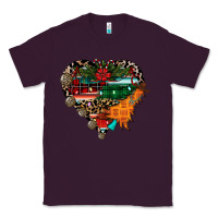 Plum festive western christmas heart Classic Tee - CowhideDigitalArt