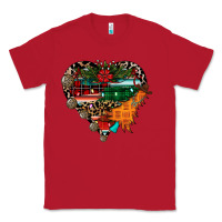 Red festive western christmas heart Classic Tee - CowhideDigitalArt