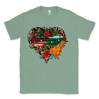 Sage festive western christmas heart Classic Tee - CowhideDigitalArt