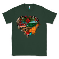 Sports Green festive western christmas heart Classic Tee - CowhideDigitalArt