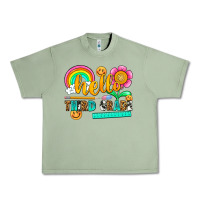 Oil Green hello third grade Urban Heavy Tee - NancyCooperArtShop