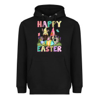 Black Happy Easter gnomies Easter Day Heavyweight Hoodie - CowGirlArtShop