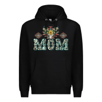 Black Mom with Cow skull Mother's Day Premium Hoodie - CowGirlArtShop