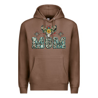 Chestnut Mom with Cow skull Mother's Day Premium Hoodie - CowGirlArtShop
