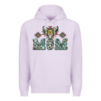 Lilac Mom with Cow skull Mother's Day Premium Hoodie - CowGirlArtShop