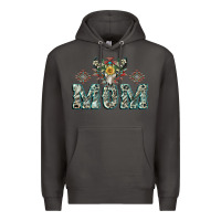 Smoke Mom with Cow skull Mother's Day Premium Hoodie - CowGirlArtShop