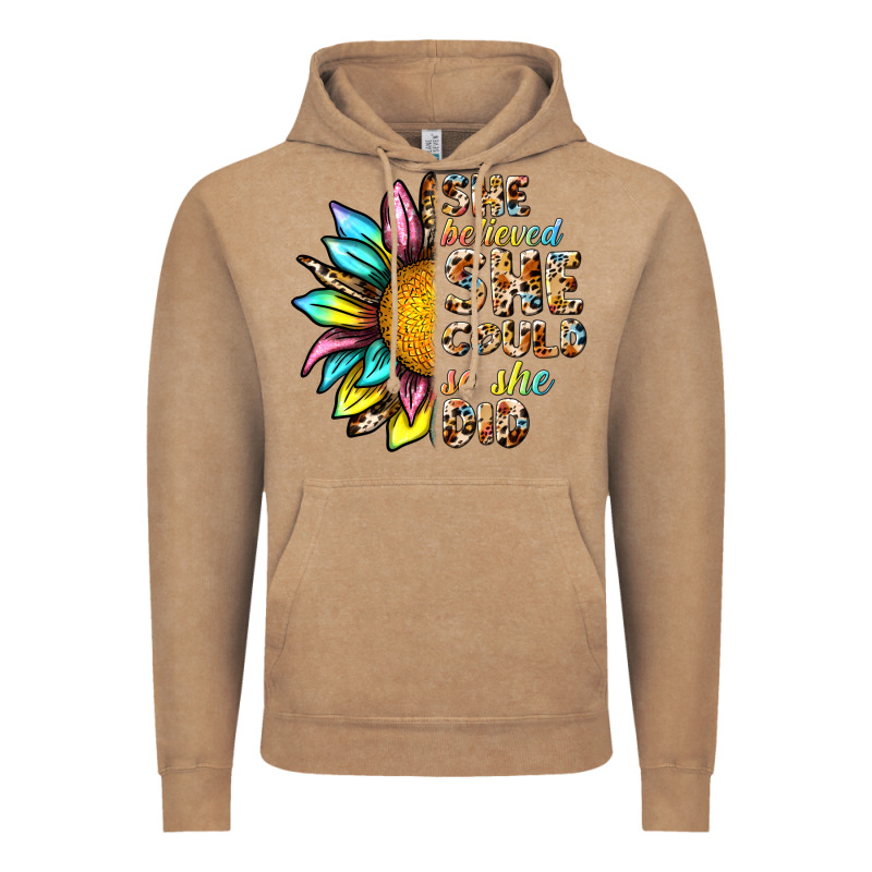 She Believed She Could So She Did Vintage Hoodie by NancyCooperArtShop | Teevron