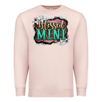 Pale Pink blessed mini Premium Sweatshirt - OliviaCreatesArt