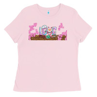 Bubblegum Pink watercolor love nurse libbey glass Ladies Tee - BundleAndBundleShop