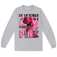 Moon Dust in october we wear pink dinosaur Long Sleeve Tee - LillyAllenDesigns
