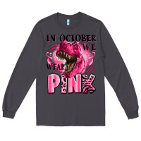 Smoke in october we wear pink dinosaur Long Sleeve Tee - LillyAllenDesigns