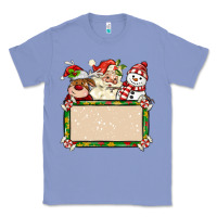 Colony Blue santa reindeer snowman preview and costom name Classic Tee - MaliasSmallBusiness