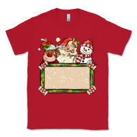 Red santa reindeer snowman preview and costom name Classic Tee - MaliasSmallBusiness