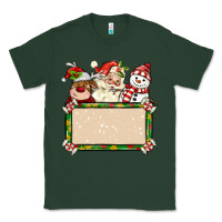 Sports Green santa reindeer snowman preview and costom name Classic Tee - MaliasSmallBusiness
