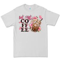 Dove Grey but first coffee floral Premium Tee - JahusDesignShop