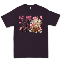 Plum but first coffee floral Premium Tee - JahusDesignShop