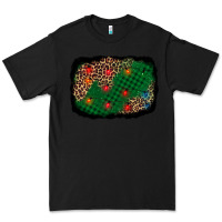 Black green buffalo plaid christmas background Premium Tee - AdoDesignShop