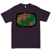 Plum green buffalo plaid christmas background Premium Tee - AdoDesignShop