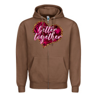 Chestnut Better together Valentine's Day Zipper Hoodie - HowdyJamesFarm
