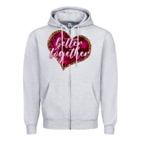 Heather Grey Better together Valentine's Day Zipper Hoodie - HowdyJamesFarm