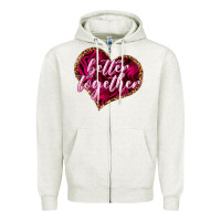Oatmeal Heather Better together Valentine's Day Zipper Hoodie - HowdyJamesFarm